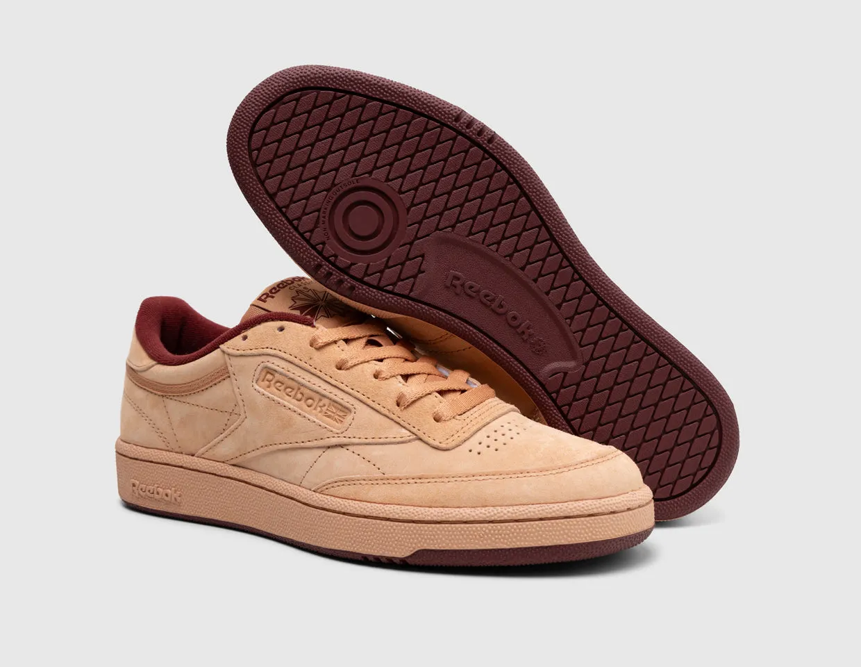 Reebok Club C 85 Vintage Clay / Washed Clay - Rich Maroon