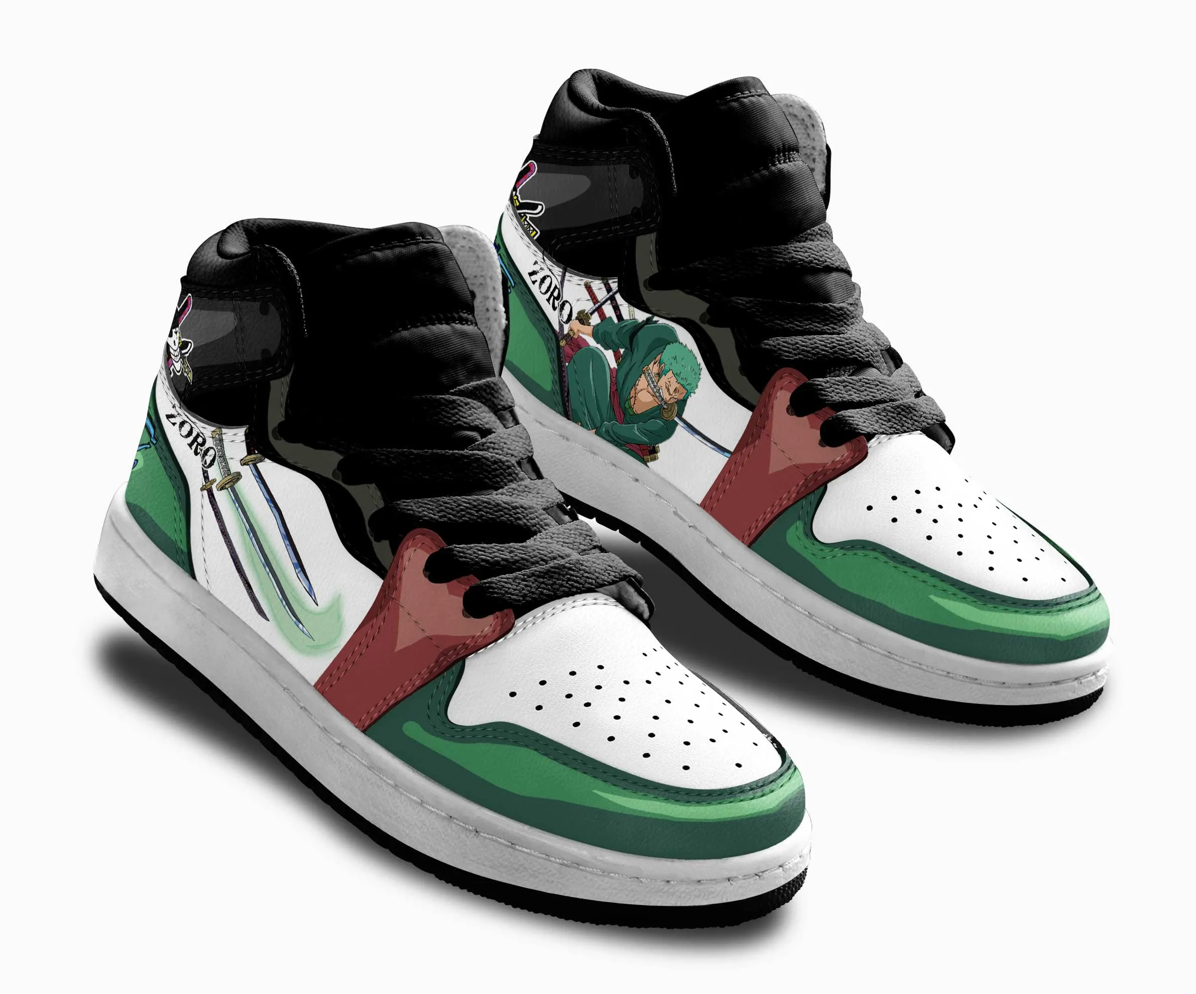 Roronoa Zoro Kids Sneakers Custom OP Anime Shoes For Kids