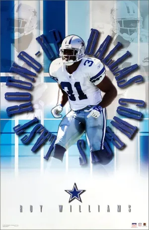 Roy Williams "Last Round-Up" Dallas Cowboys NFL Action Poster - Starline 2003