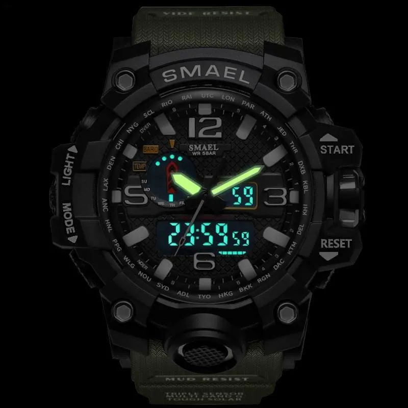 Rugged Sports Watches for Men with Digital and Analogue Display