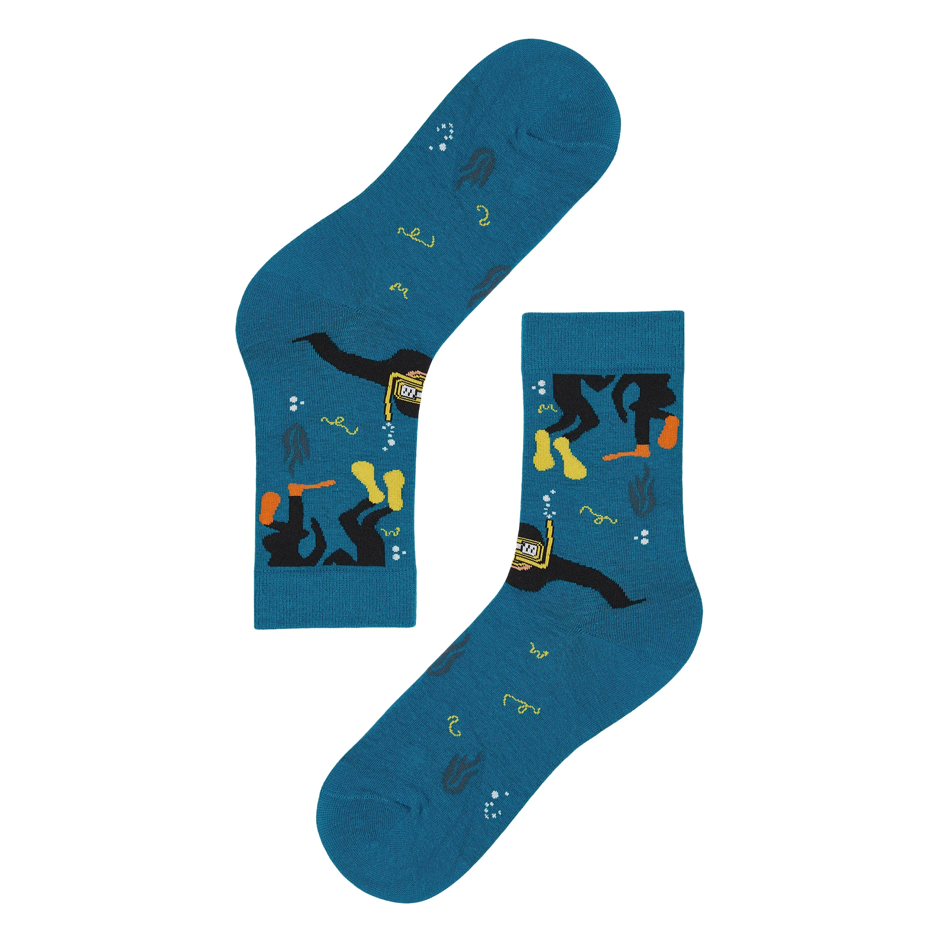 Scuba Diving Printed Crew Length Socks