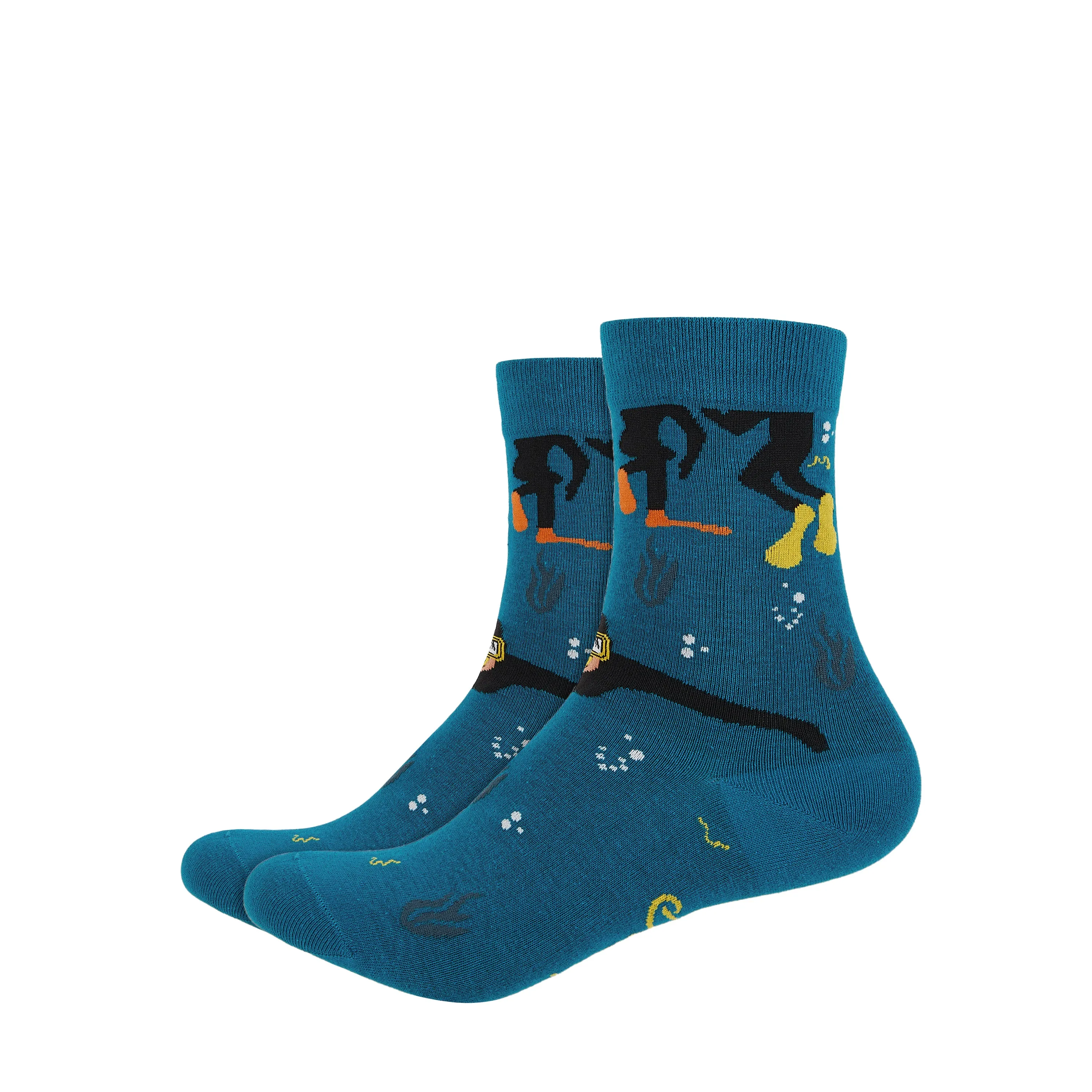 Scuba Diving Printed Crew Length Socks