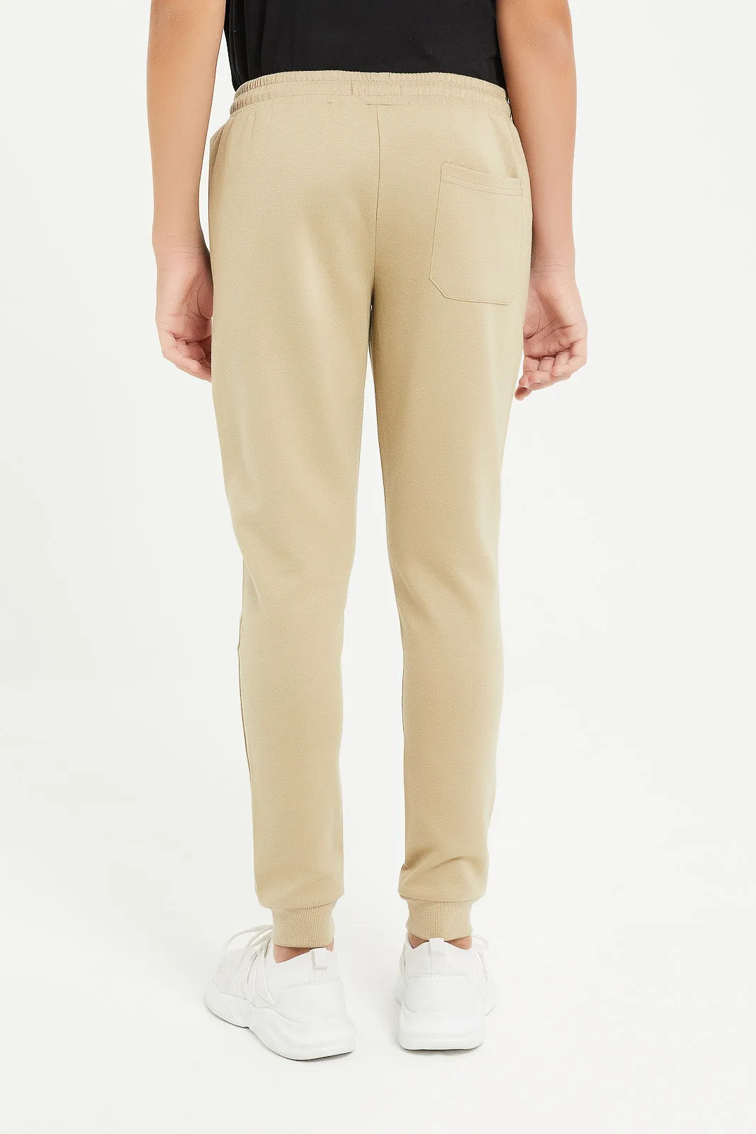 Senior Boys Beige Active Pants