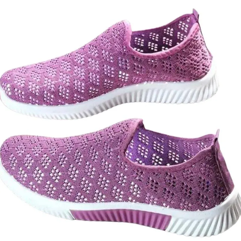 Slide Hollow Out Round Toe Casual Women Sneakers for Bunions