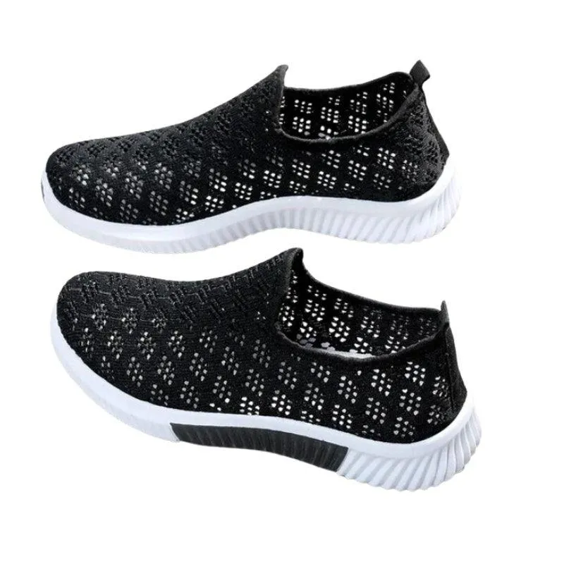 Slide Hollow Out Round Toe Casual Women Sneakers for Bunions