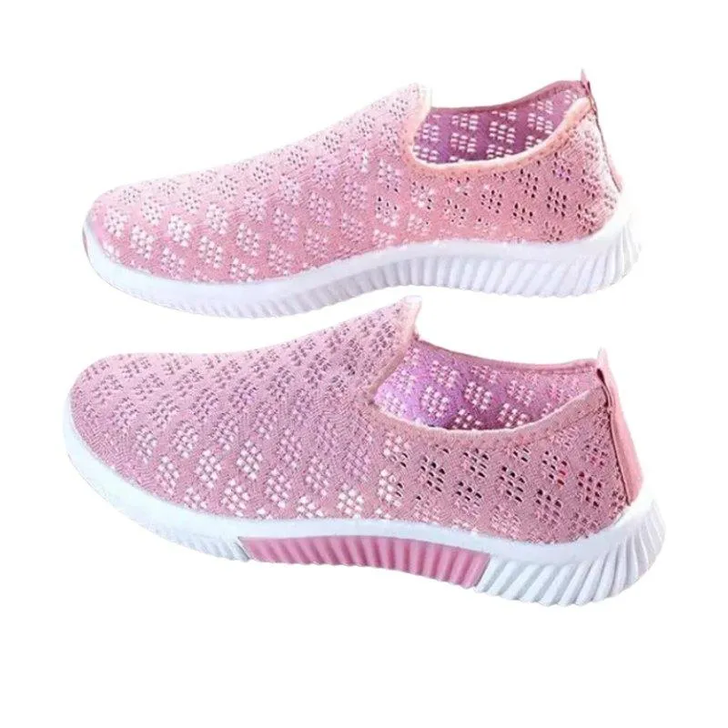 Slide Hollow Out Round Toe Casual Women Sneakers for Bunions