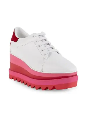 Stella McCartney Sneak-Elyse Wedge Sneakers Pink