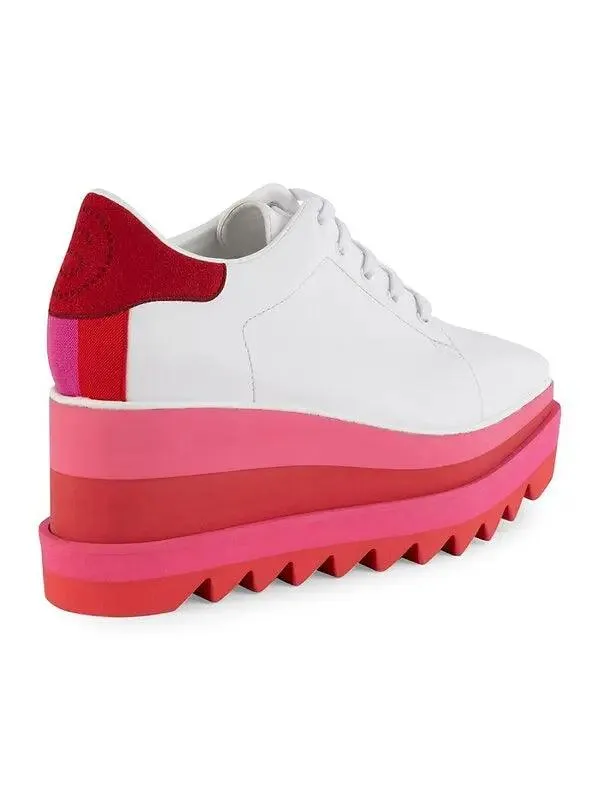 Stella McCartney Sneak-Elyse Wedge Sneakers Pink