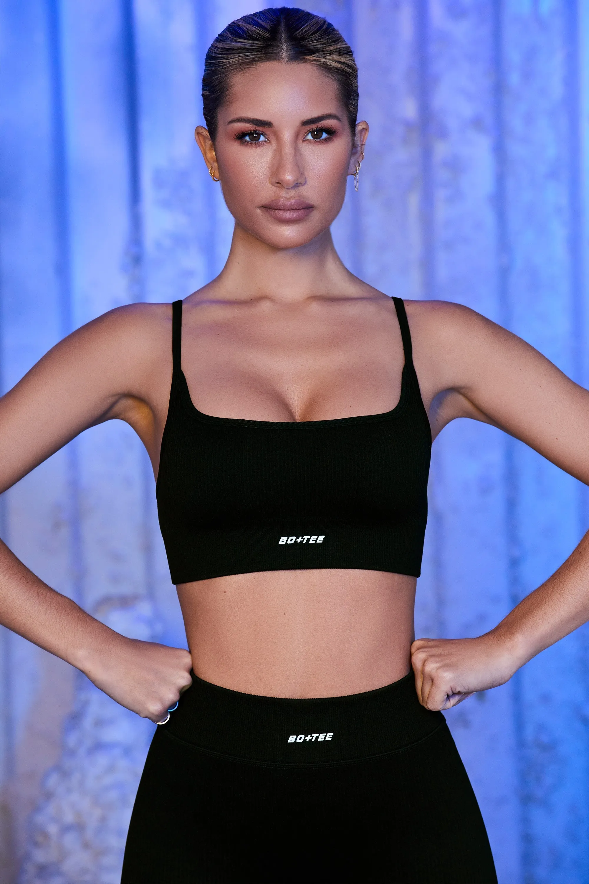 Strappy Sports Bra in Black