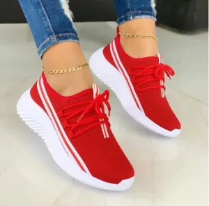 Stripe Sneakers for Women - Casual Sports Shoes