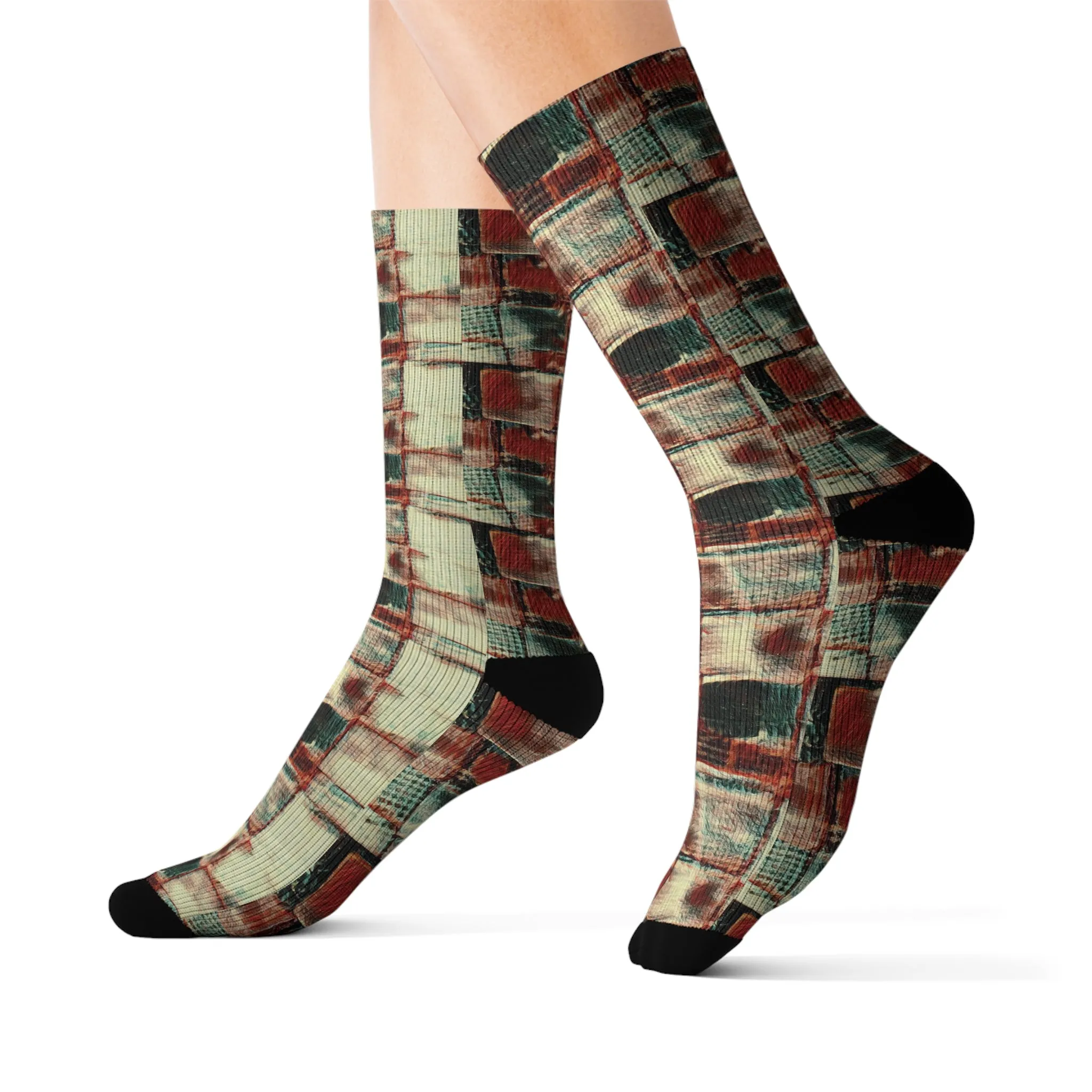 Sublimation Socks - "Square Dance"