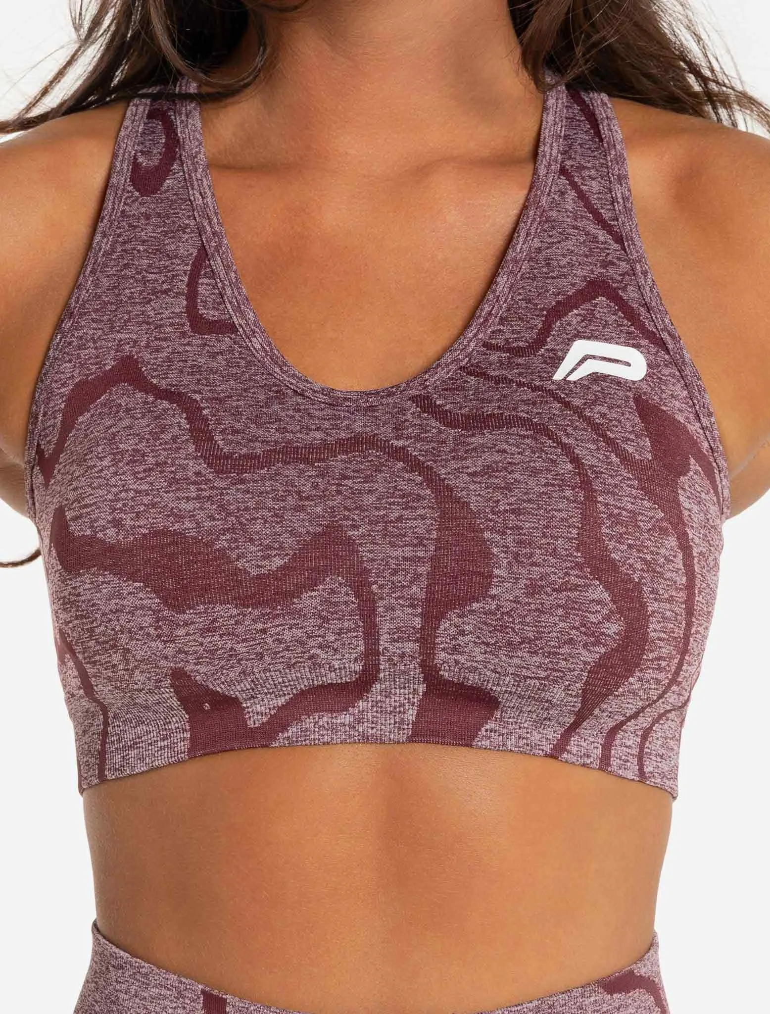 Sustainable Seamless Sports Bra - Burgundy