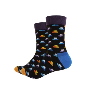 Tetris Printed Crew Length Socks