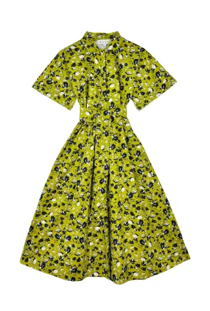 The Donna Day Gown - Chartreuse Floral