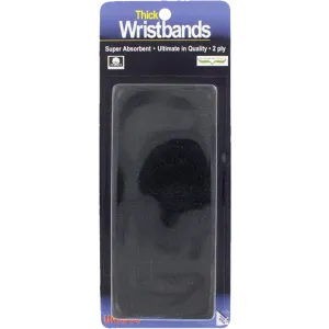 Thick 2-Ply Wristband - Black