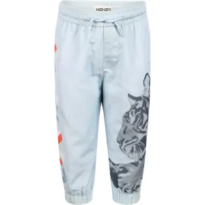 Tiger Print Logo Track Pants