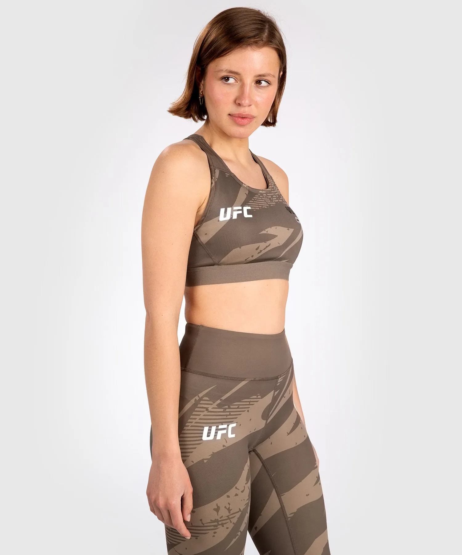 UFC Adrenaline by Venum Fight Week Women’s Sports Bra - Desert Camo