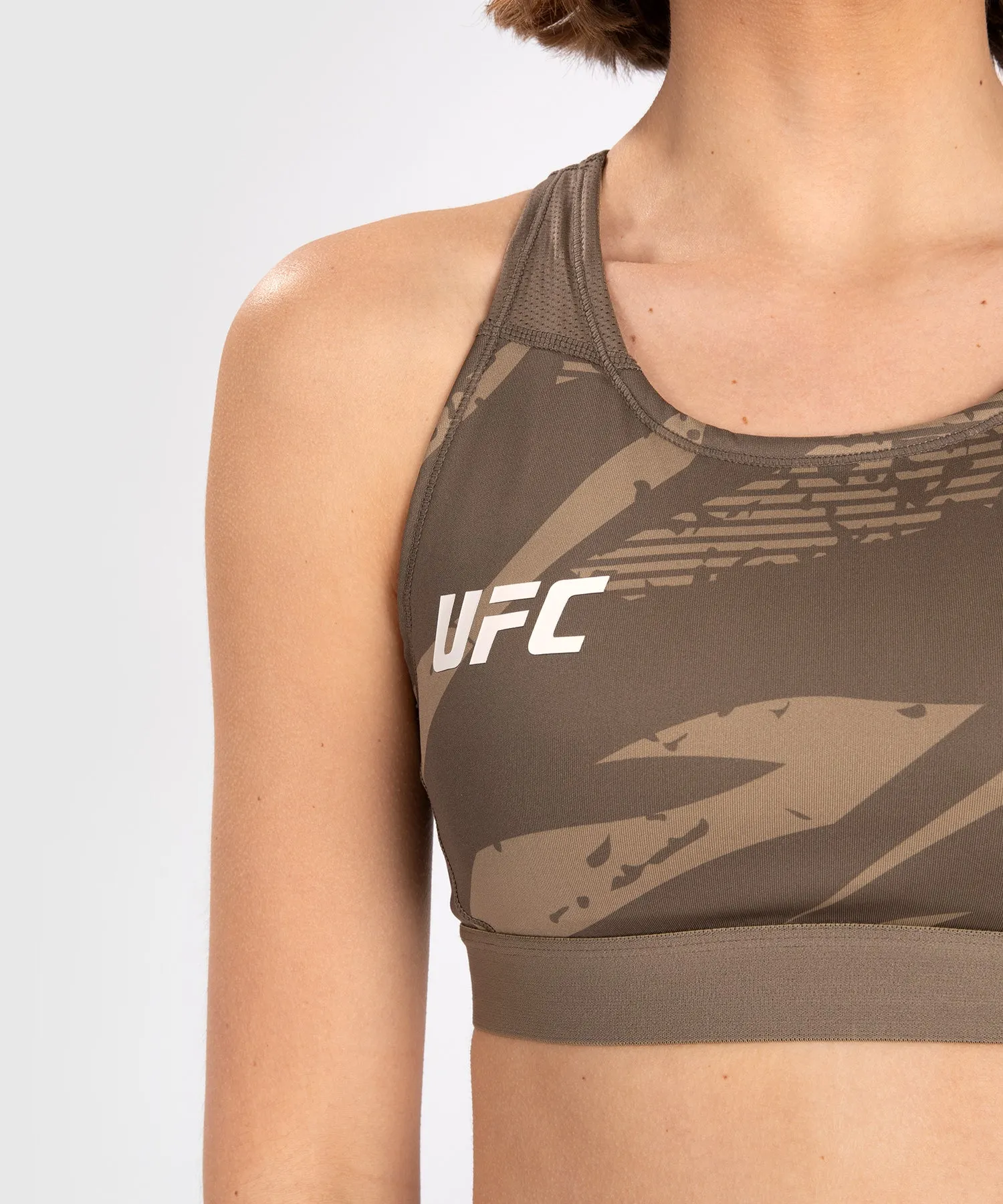 UFC Adrenaline by Venum Fight Week Women’s Sports Bra - Desert Camo