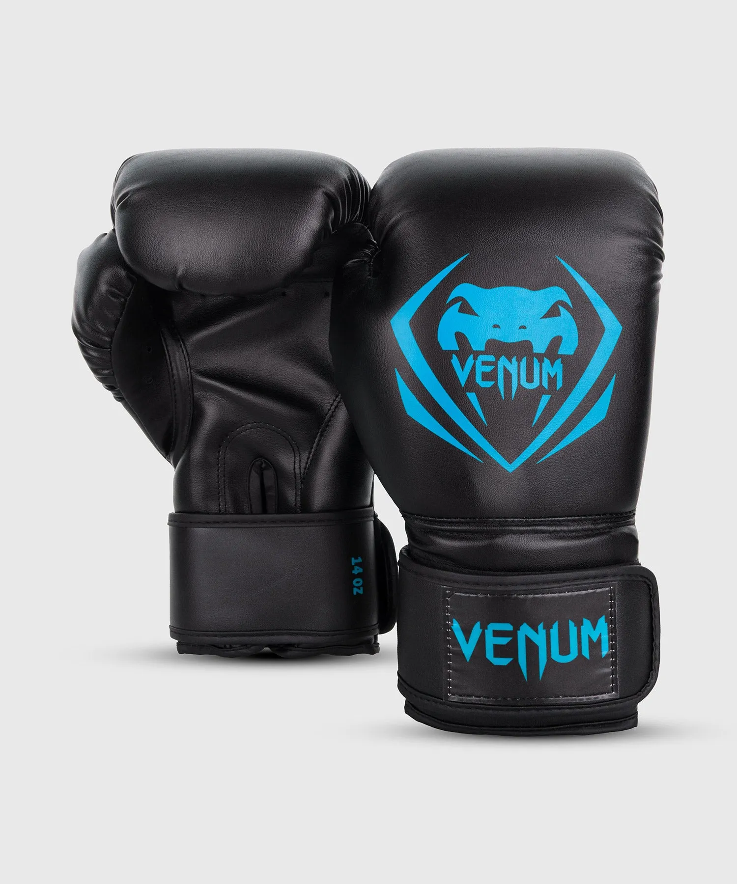 Venum Contender Boxing Gloves - Black/Cyan