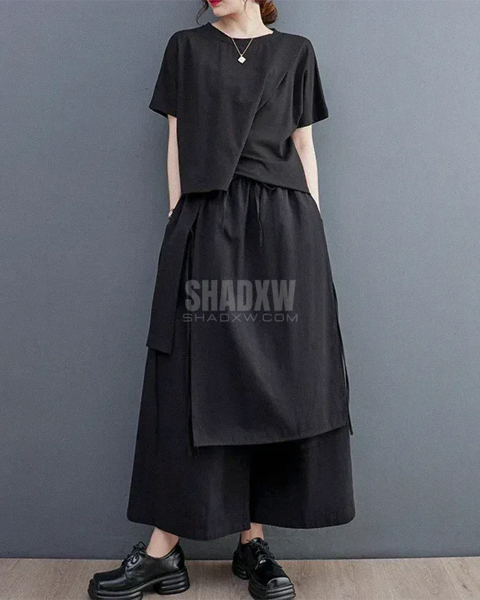 Women Double Layered Hakama Pants