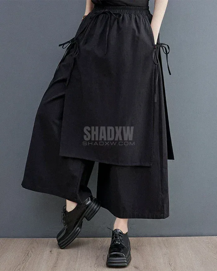 Women Double Layered Hakama Pants