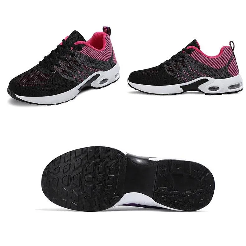 Women Flats Sneakers Breathable Knitting Outdoor Casual Shoes  Running Shoes