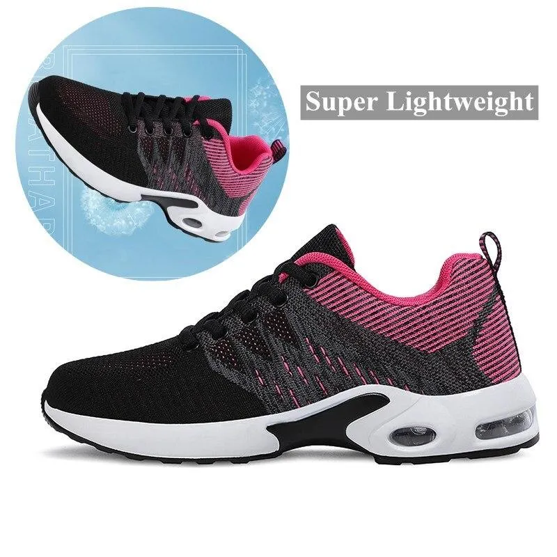 Women Flats Sneakers Breathable Knitting Outdoor Casual Shoes  Running Shoes