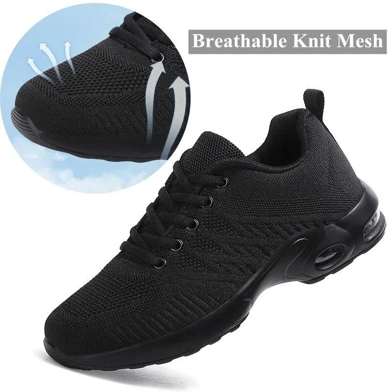 Women Flats Sneakers Breathable Knitting Outdoor Casual Shoes  Running Shoes