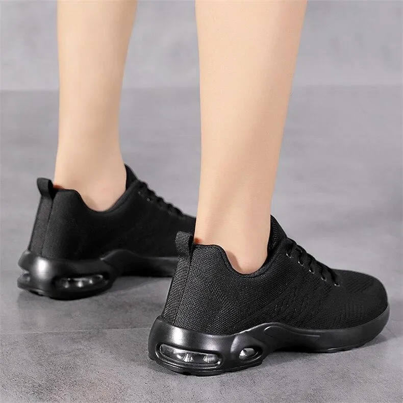 Women Flats Sneakers Breathable Knitting Outdoor Casual Shoes  Running Shoes