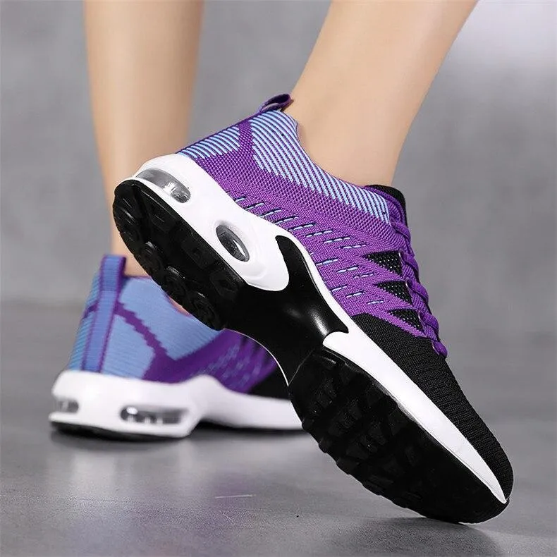 Women Flats Sneakers Breathable Knitting Outdoor Casual Shoes  Running Shoes