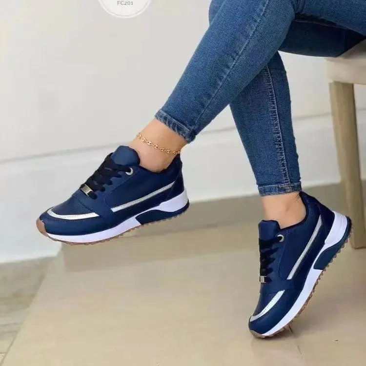 Women Sneakers Casual Lace-up Flat Shoes Women