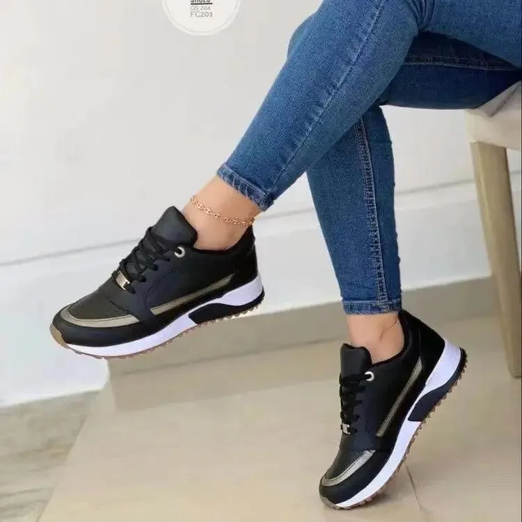 Women Sneakers Casual Lace-up Flat Shoes Women