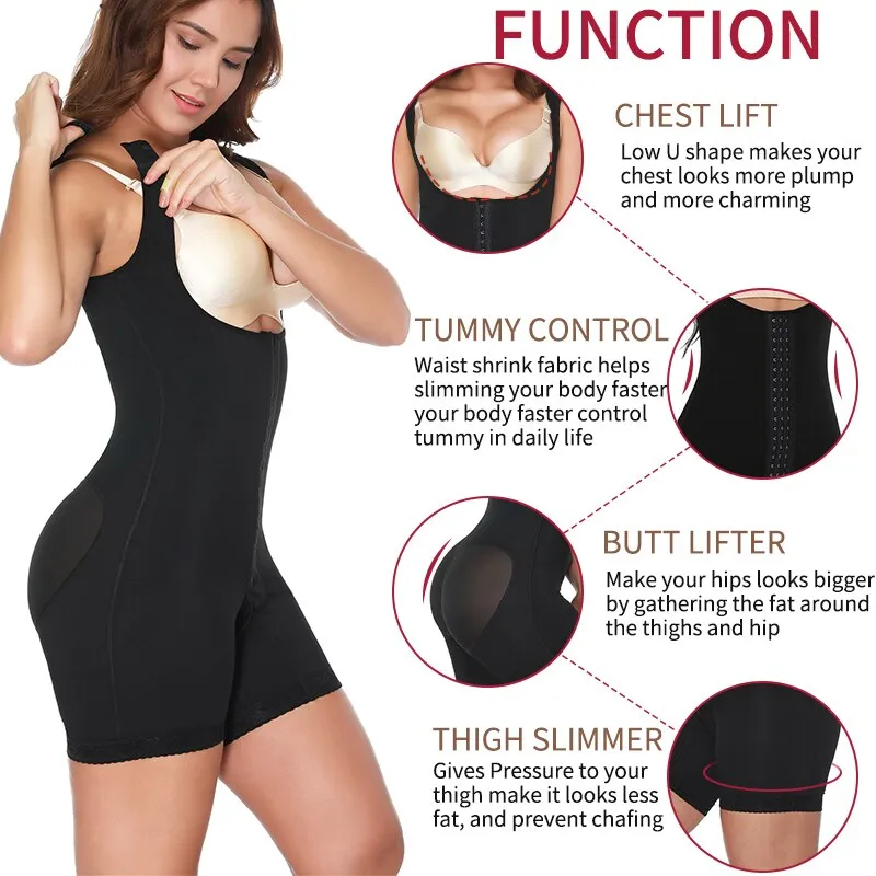 Women's High Compression Post-Surgical Belly Underbust Slimming Bodysuit