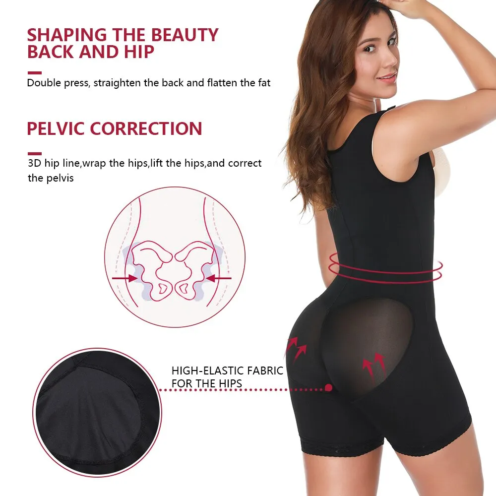 Women's High Compression Post-Surgical Belly Underbust Slimming Bodysuit