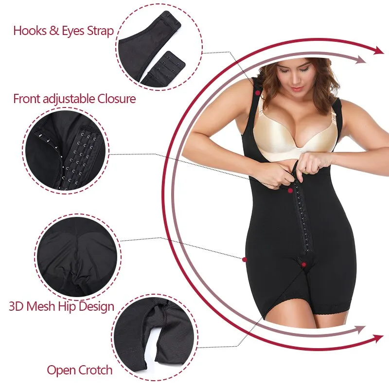 Women's High Compression Post-Surgical Belly Underbust Slimming Bodysuit