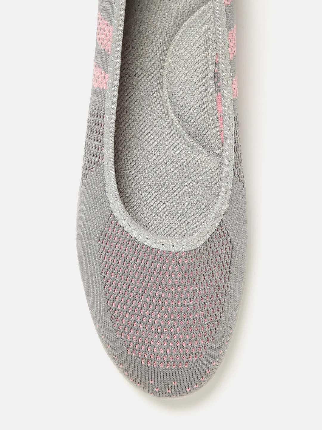 Woven Design Flat Ballerinas Slip-Ons