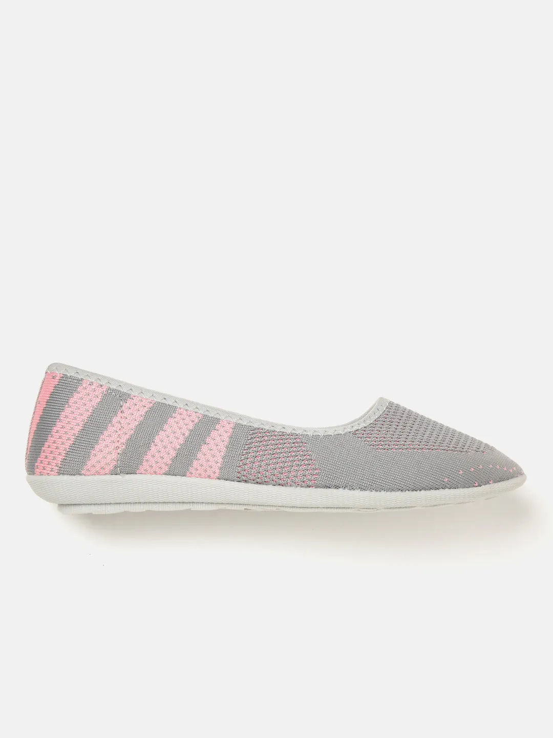 Woven Design Flat Ballerinas Slip-Ons