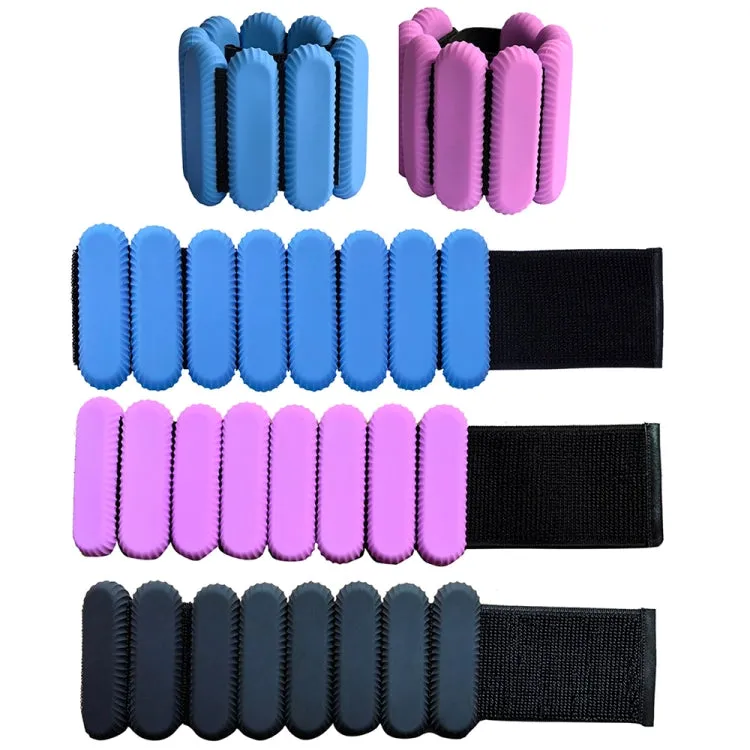 Yoga Fitness Adjustable Silicone Weight-bearing Bracelet Strength Exercise Equipment, Weight: 450g(Black)