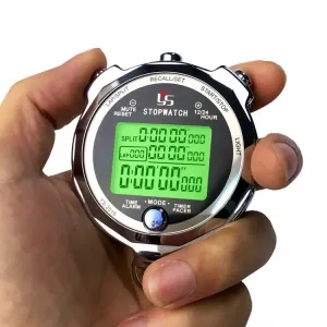 YS Running Training Stopwatch Timer Metal Luminous Stopwatch, Style: Two Hundred Memory