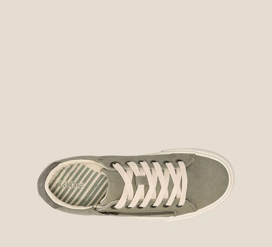 Z Soul | Wide | Canvas | Sage/Olive Distressed